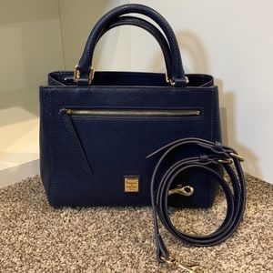 Dooney and Bourke Saffiano Leather Small Zip Satchel